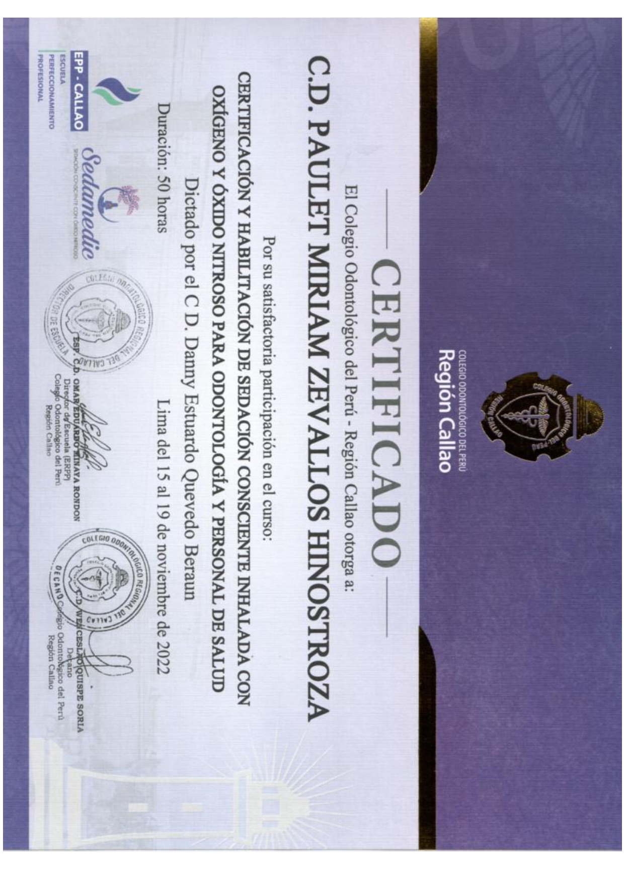 Habilitación en Sedación Consciente Inhalatoria